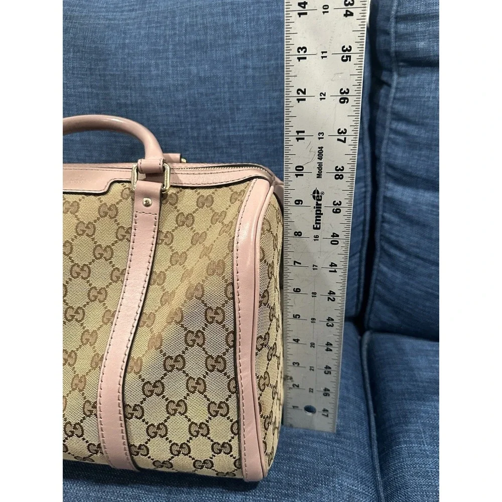 Authentic Pink Gucci Boston Bag